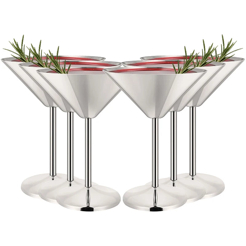 VYNORIQ - Six Steel Wine Glasses for Shatterproof Entertaining