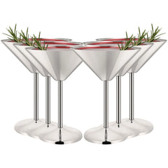 VYNORIQ - Six Steel Wine Glasses for Shatterproof Entertaining