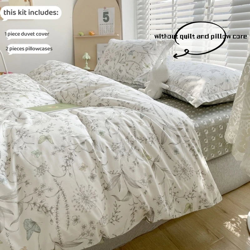 PETALYRA - Floral Cotton Duvet Set for an Artful Bedroom Focal Point