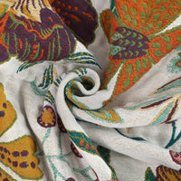 Textile City Floral Cotton 6-Layer Gauze Towel Blanket Pastoral Style Plant Flower Throw Blanket Breathable Soft Blanket for Bed