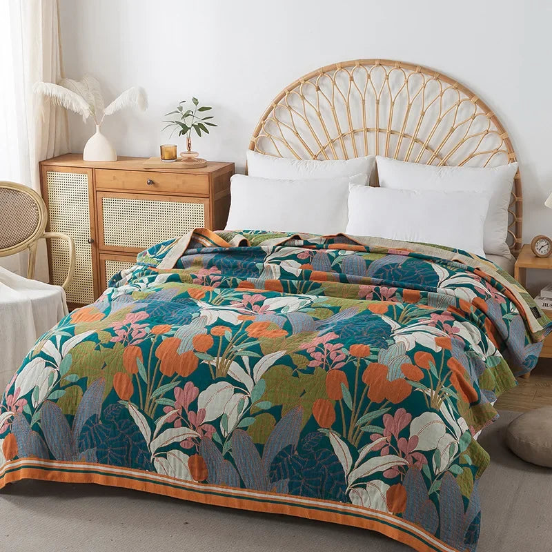 PETAVIA - Woven Cotton Sofa Throw for a Distinctive Seating Accent