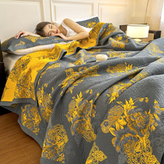 VAYLUNE - Floral Cotton Sofa Throw That Anchors the Room