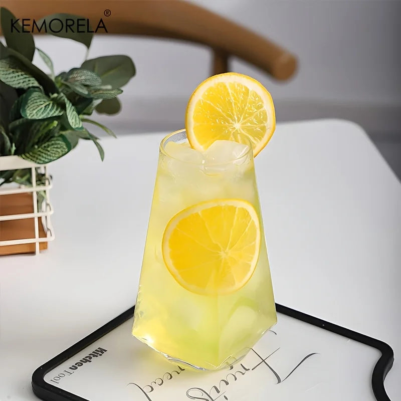 CRYSTAVA - Geometric Highball Glasses for Sculptural Drink Displays
