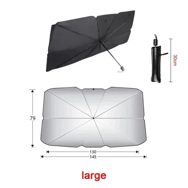 AUVELIS - Folding Windshield Umbrella for a Cooler Parked Car