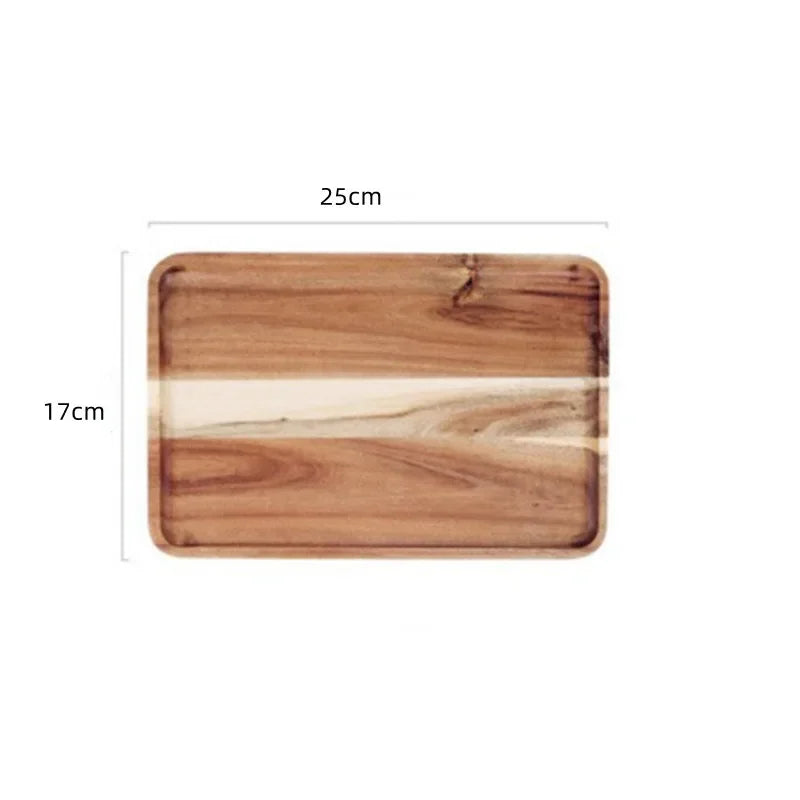 ACAVORA - Acacia Wood Serving Tray for Elegant Table Displays