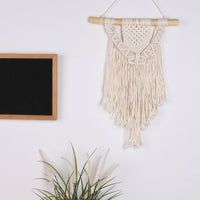 Macrame Woven Wall Hanging Boho Home Chic Bohemian Geometric Art Decor Beautiful Apartment Dorm Room Decoration Tapestry