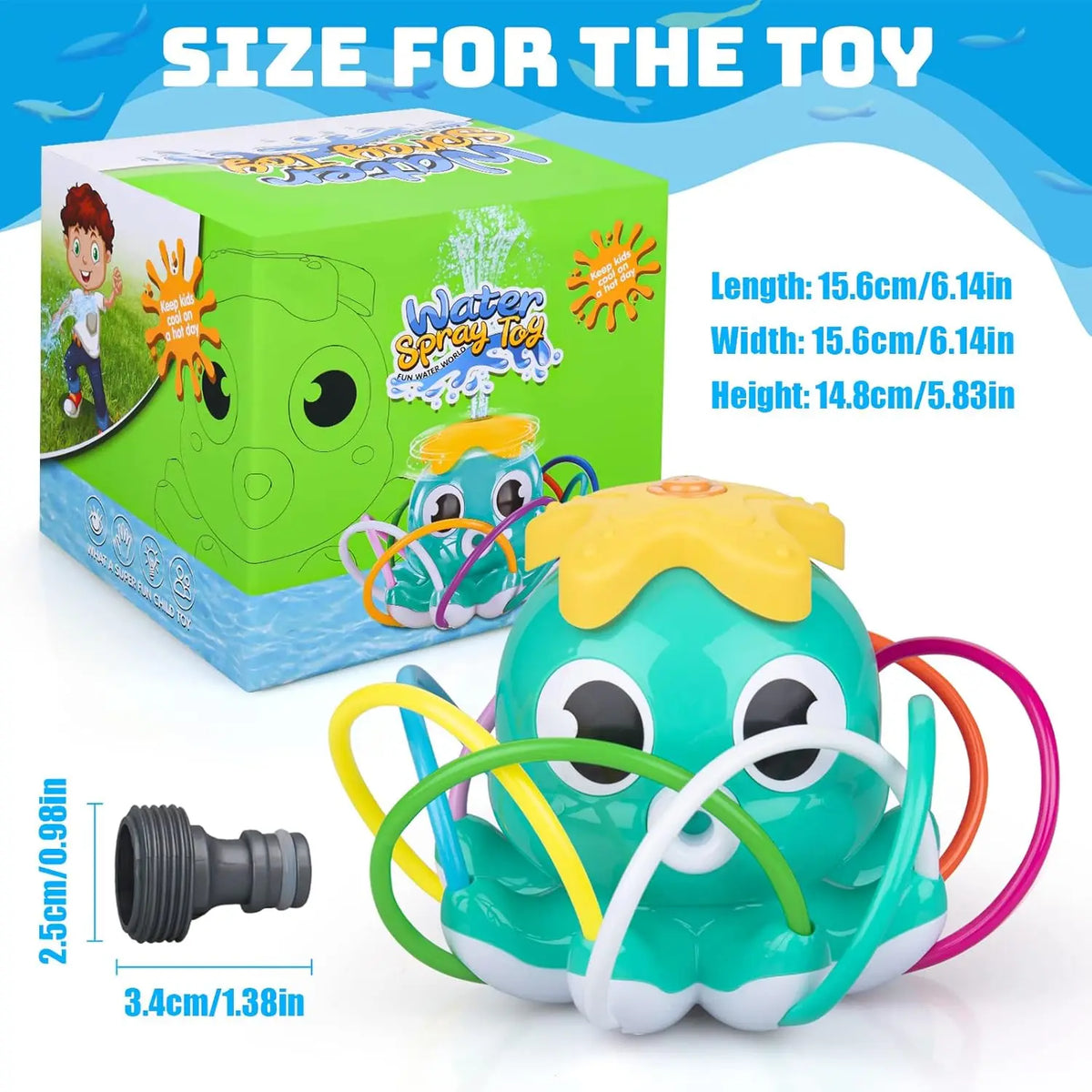 SPLASHPOD - Kids Octopus Sprinkler for Active Outdoor Play