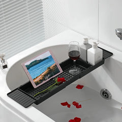 CADDIVA - Adjustable Bathtub Tray for Organized, Relaxing Soaks