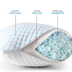 COOLCRADLE - Breathable Queen Pillow for Cooler, Restful Sleep