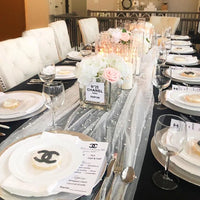 CHIFFARA - Pearl Chiffon Table Runner for Graceful Table Styling