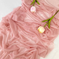LUMEVRA - Sheer Chiffon Table Runner for Artful Event Draping