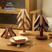 CALVYRA - Sculptural Wood Trivet That Protects Tables From Heat