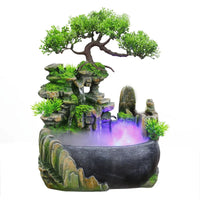 SERENOVA – Modern Waterfall Fountain with Color-Changing LED Ambiance
