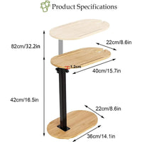 Wooden Bathtub Side Tray,Bamboo Bathtub Tray Table,Height Adjustable Freestanding Bath Caddy Tray Bathtub Side Table Home Spa