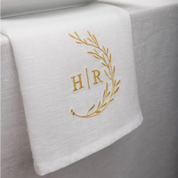 NAPRIEL - Monogrammed Linen Napkin Set for Distinctive Tables