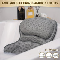 MESHORA - Sculpted Bath Pillow for Neck and Back Support