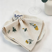 LUMEVRA - Embroidered Cloth Napkins for Artful Table Settings