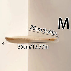 CORVYNE - Solid Pine Corner Shelf for Artful Space-Saving Display
