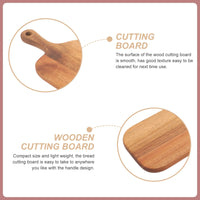 Wooden Charcuterie Board Large Serving Platter for Cheese Pizza Bread Appetizers with Handle Rustic Kitchen Cutting Board