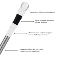 PUREVINO - Wine Aerator and Cooling Stick for Fuller Flavor