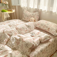 High Quality Cotton Luxury Floral Style Bedding Set 100% Cotton Duvet Cover Set 1 Duvet Cover 2 Pillow Shams Single/Double/King