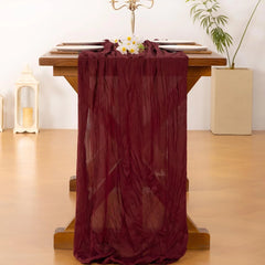 LILAVIA - Lilac Gauze Table Runner for Soft Bohemian Tablescapes