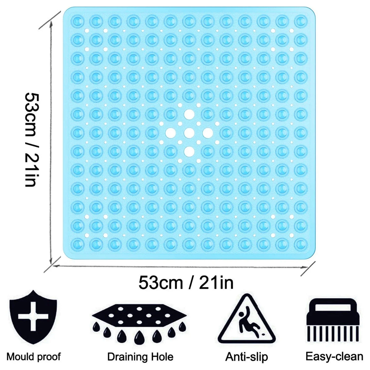 AQUVELA - Cushioned Shower Mat for Softer, Steadier Footing