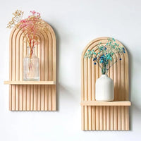 ARCVORA - Wooden Rainbow Wall Shelf for Artful Storage