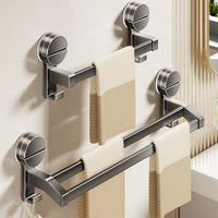 SUCVORA - Dual-Bar Suction Towel Rack for Drill-Free Storage