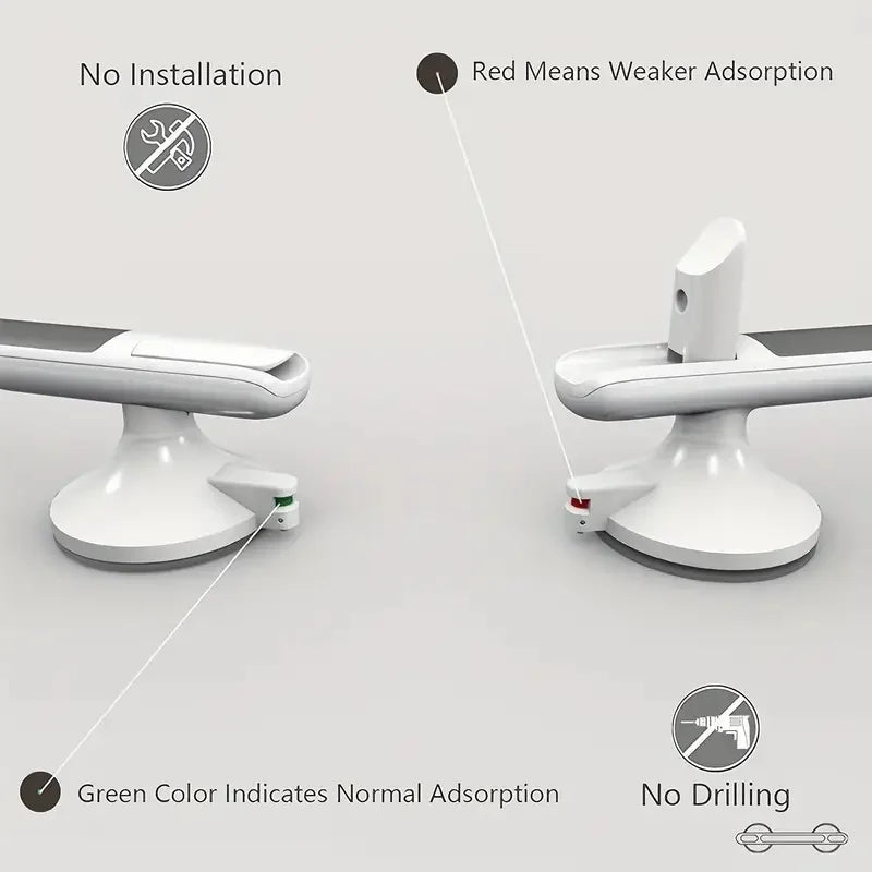 GRIPLORA - No-Drill Suction Grab Bar for Added Stability