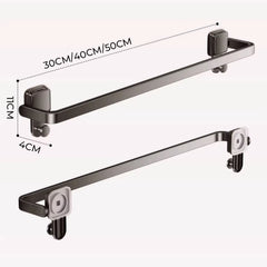 TOVELIQ - Folding Suction Towel Bar for Space-Saving Bathroom Storage