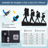 Naturehike Hiking Poles Three Sections Of Aluminum Pole For Mountaineering Hiking Skiing Travel Poles Climbing Trekking Pole