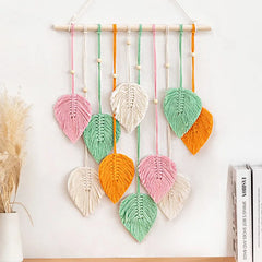 LEAFYRA - Macrame Leaf Wall Hanging for an Artistic Focal Point