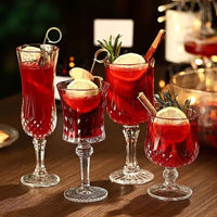Vintage Crystal Glass Spirits Goblet Cup Cocktail Goblet Engraved Wine Glass Whisky Cups Juice Cup Beer Mug Home Bar Drinkware