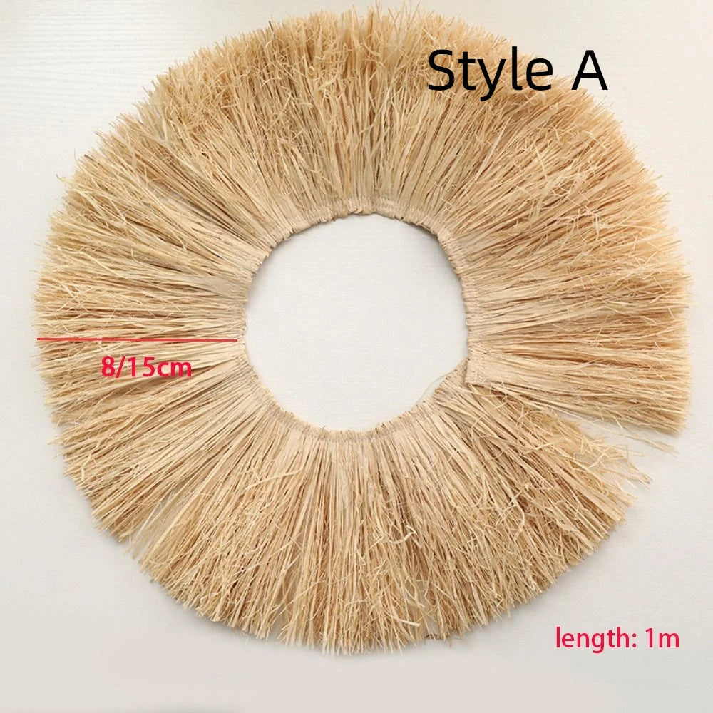 RAVIELA - Raffia Fringe Garland for Textured Wall Displays