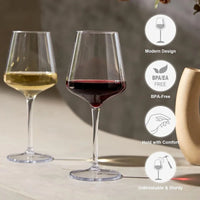 MICHLEY 2/4/6PCS Set Unbreakable Floating Plastic Wine Glass Goblet Transparent Tritan Plastic Wine Juice Drink Cup Pool Party