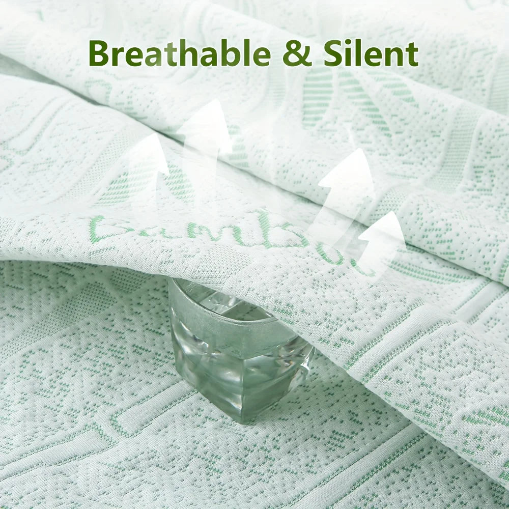 PURESLUMBER - Bamboo Fitted Sheet for Soft, Secure Sleep
