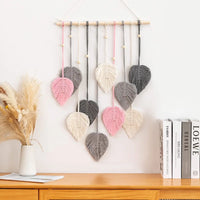 Modern Boho Wall Hanging Leaf  Macrame Wall Decor  Woven Aesthetic Home Deco Rmacrame Wall Decoration Tapiz Macrame