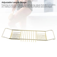 VELNORA - Expandable Bathtub Caddy for an Artfully Organized Soak