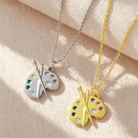 ZIRALUNE - Artist Palette Necklace for Creative Self-Expression