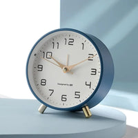 Nordic Light Luxury Quiet Alarm Clock Students Use A Simple Clock with A Frosted Metal Table Alarm Clock