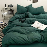 Thick Pure Brushed Bed Sheets, Duvet Cover Set, Four Piece Bedding Set Bed Sheet, Fully Enclosed for Home Gift