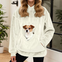 Hot Sale Hoodie Womens Fall And Winter Fleece Pet Pocket Hooded Sweatshirt Funny Pullover Top Cat And Dog Holder Carrier Hoodies