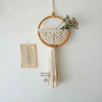 KNOTELIA - Round Macrame Wall Hanging for Textured Room Decor