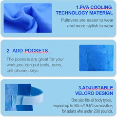 HYDROCOOL - Water-Activated Cooling Vest for Lasting Outdoor Comfort