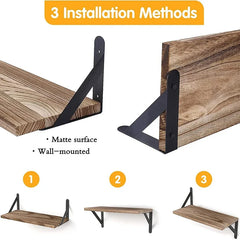 ARVELUNE - Solid Wood Floating Shelves for Artful Space-Saving Display
