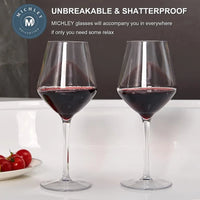 BRILVIA - Unbreakable Wine Glass Set for Worry-Free Outdoor Dining