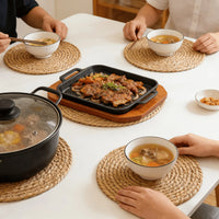 WEAVLORA - Handwoven Rattan Placemats That Protect Dining Tables