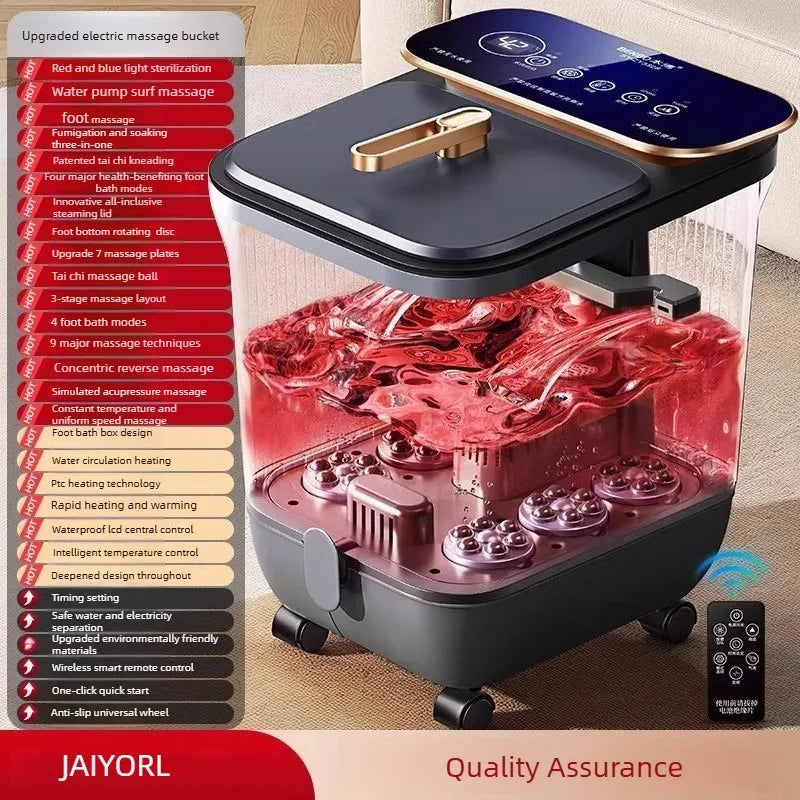 SOLVYRA - Heated Foot Spa With Massage and Remote-Controlled Comfort