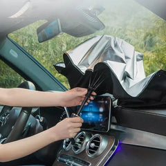 AUVELIS - Folding Windshield Umbrella for a Cooler Parked Car